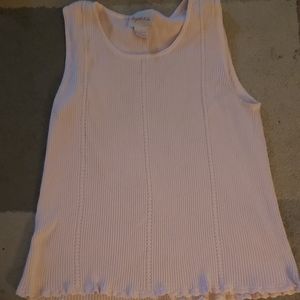 Sleeveless lightweight sweater, fits like medium
